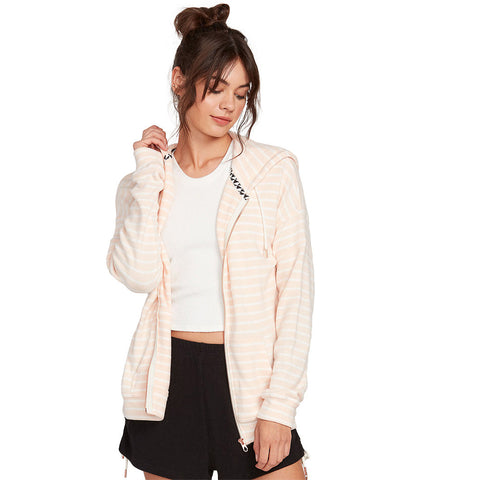 Volcom Lived In Lounge Zip Hoodie - Light Peach