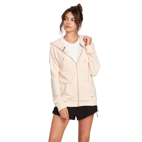 Volcom Lived In Lounge Zip Hoodie - Light Peach