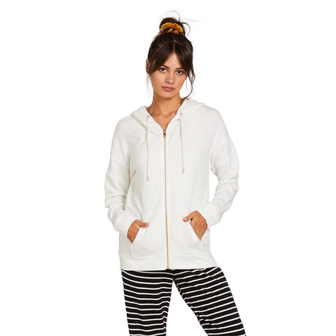 Volcom Lived In Lounge Zip Fleece - White