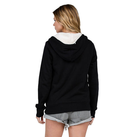 Volcom Lived In Sherpa Zip Hoodie - Black