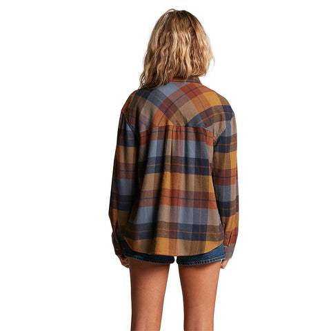 Volcom Plaid To Meet U Long Sleeve - Golden Brown