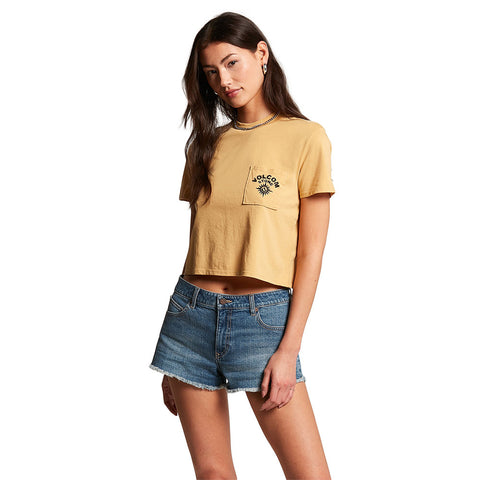 Volcom Pocket Dial Tee - Dust Gold