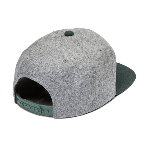 Volcom Quarter Fabric Snapback Hat - Dark Pine