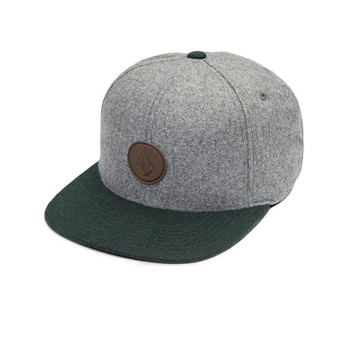 Volcom Quarter Fabric Snapback Hat - Dark Pine