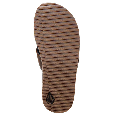 Volcom Recliner Leather Sandal - Vintage Brown