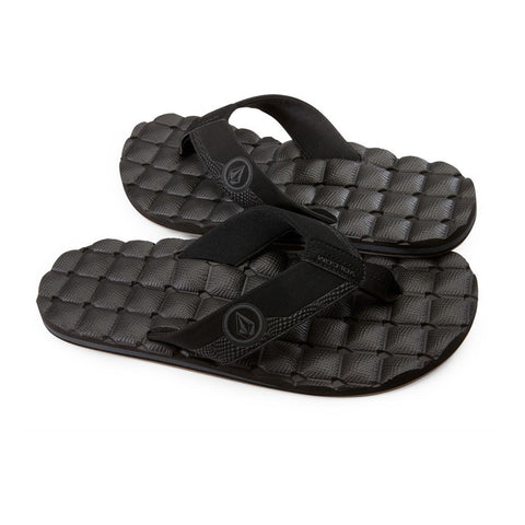 Volcom Recliner Sandal - Black Destructo
