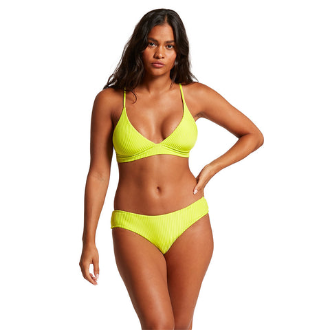 Volcom Simply Rib Cheeky Bikini Bottom - Lime