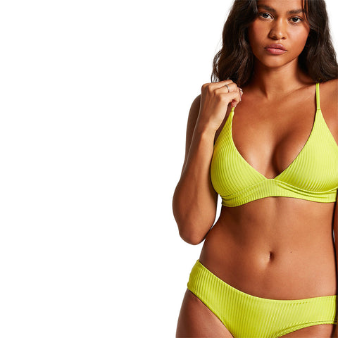 Volcom Simply Rib Triangle Bikini Top - Lime