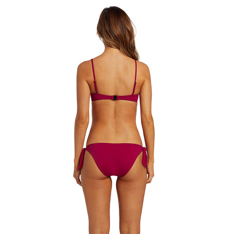 Volcom Simply Seamless Tie Side Bikini Bottom - Pomegranate