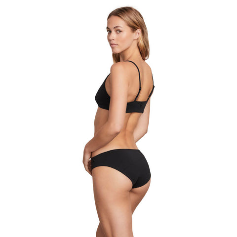 Volcom Simply Seamless V Neck Bikini Top - Black