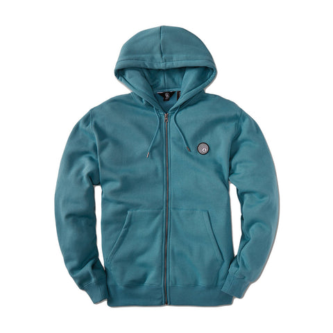 Volcom Single Stone Zip Fleece Hoodie - Storm Blue