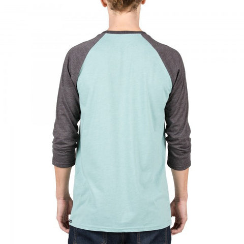 Volcom Solid Heather 3/4 Raglan - Sea Blue