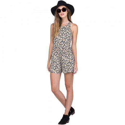 Volcom Solo Trip Romper - Black Combo