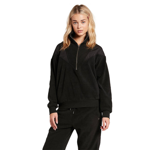 Volcom Street Stone Fleece Quarter-Zip Pullover - Black