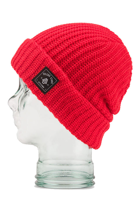 Volcom Thick Knit Beanie - Orange Shock