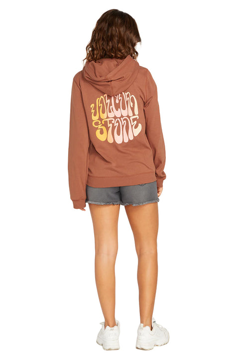 Volcom Truly Deal Hoodie - Dark Clay - Back Full