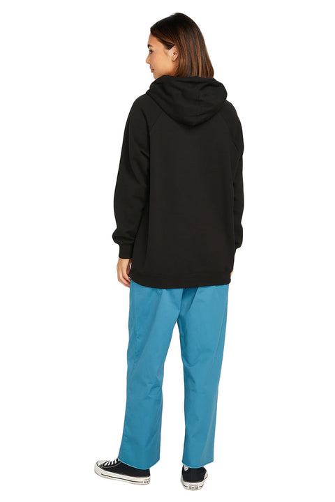 Volcom Truly Stoked Boyfriend Hoodie - Black - Back