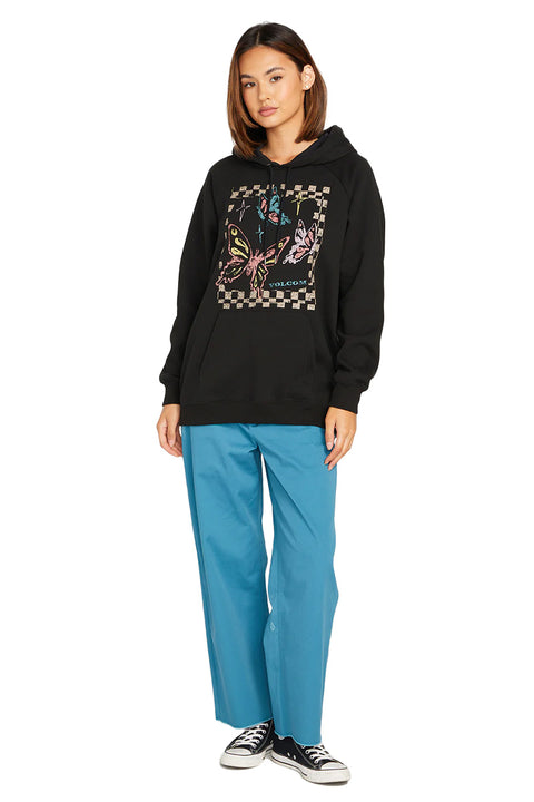 Volcom Truly Stoked Boyfriend Hoodie - Black