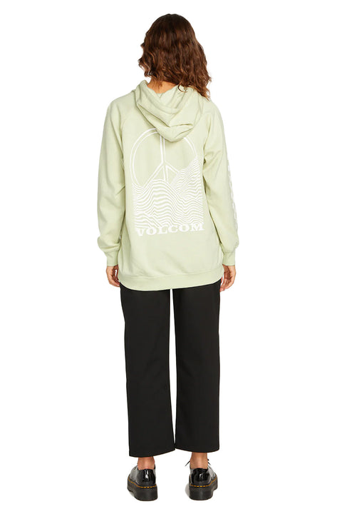Volcom Truly Stoked Boyfriend Hoodie - Sage - Back