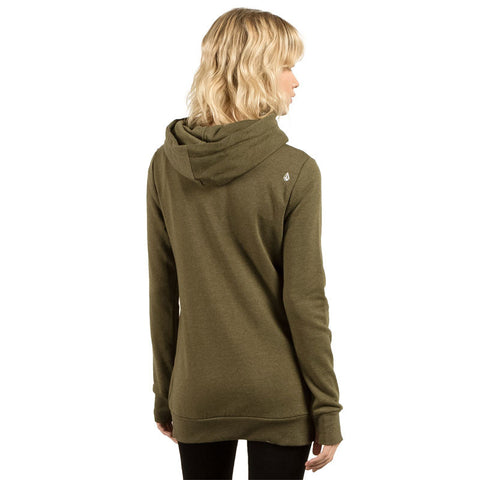Volcom Walk On By High Neck Hoodie - Dark Camo