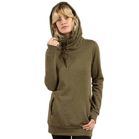 Volcom Walk On By High Neck Hoodie - Dark Camo