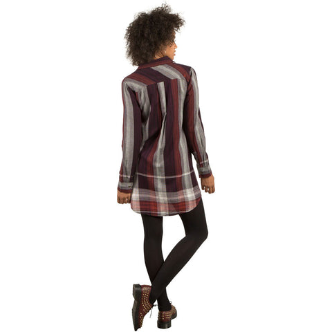 Volcom Well Plaid Dress - Plum