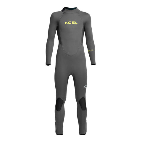 Xcel Youth Axis Back Zip 5/4 Wetsuit - Grey
