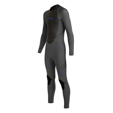Xcel Youth Axis Back Zip 5/4 Wetsuit -Jet Black