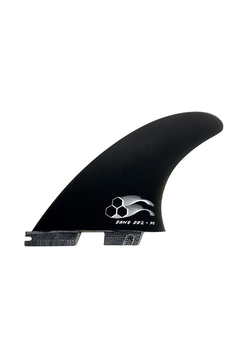 FCS II CI x Dane Reynolds DD2 PG Medium Tri Fin Set - Charcoal- Front