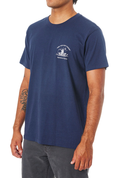 Katin Cast Off Tee - Indigo- Side