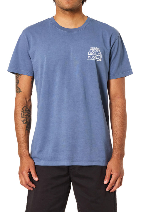 Katin Locals Tee - Blue Pigment Dye- Front