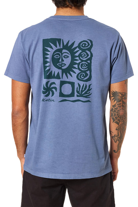 Katin Relic Tee - Blue Pigment Dye- Back