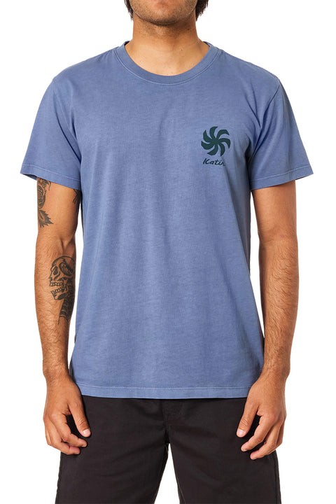 Katin Relic Tee - Blue Pigment Dye- Front