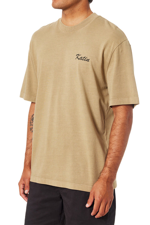 Katin Trabajo Relaxed Tee - Covert Green Pigment Dye - Side