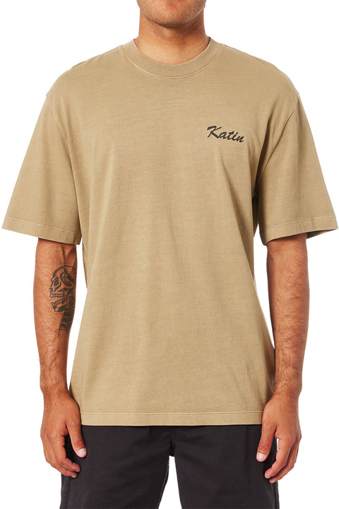 Katin Trabajo Relaxed Tee - Covert Green Pigment Dye - Front