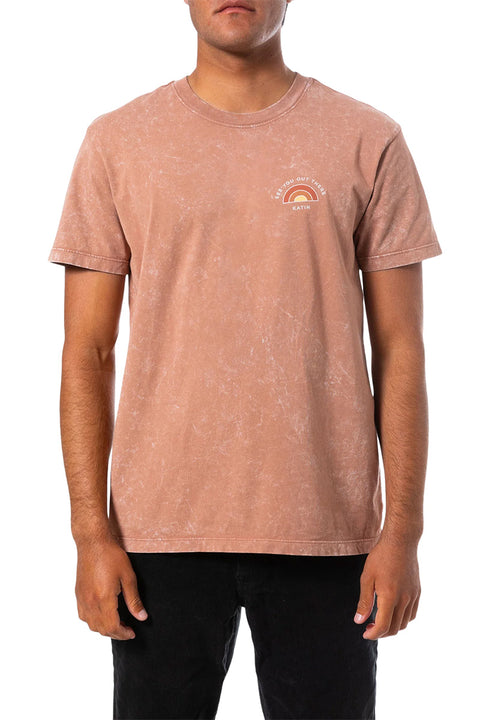 Katin Voyage Tee - Red Fade Sand Wash