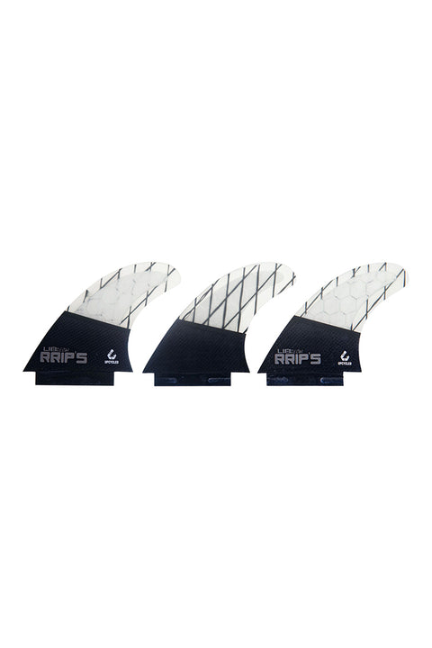 Lib Tech Tri Medium Fin Set - Black / Clear