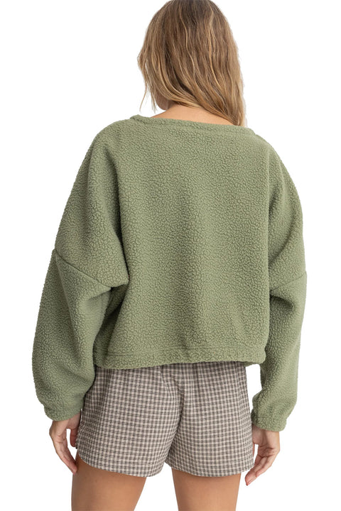 Rhythm Jyoti Reverse Fleece - Sage- Back