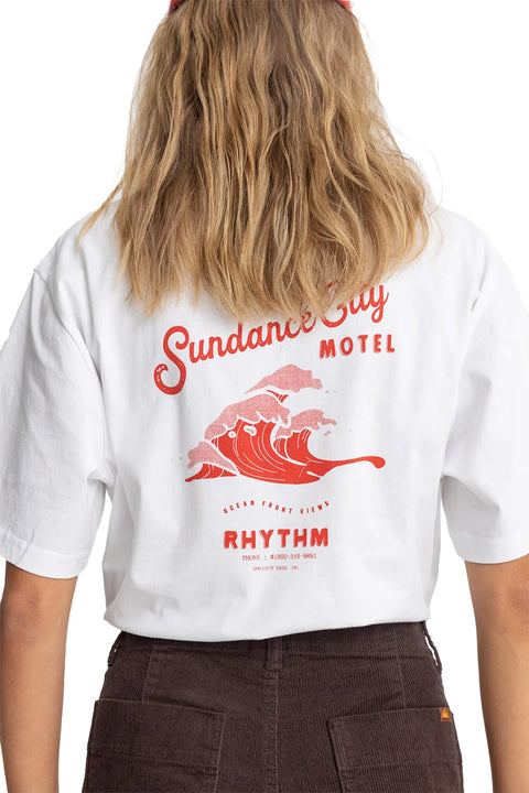 Rhythm Motel Oversized T-shirt - White- Back