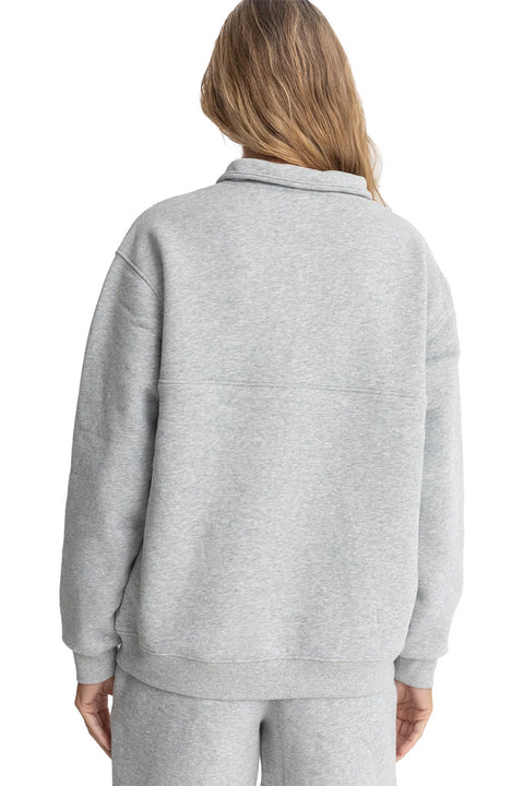 Rhythm Pacifica 1/4 Zip Fleece - Grey- Back
