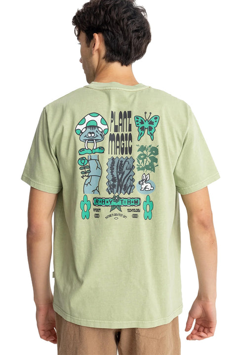 Rhythm Plant Magic Vintage SS T-Shirt - Pistachio- Back