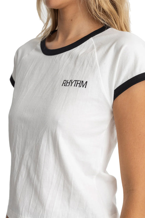 Rhythm Ringer T-shirt - Vintage White- Side