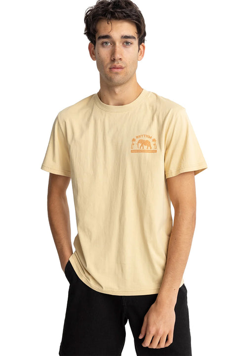 Rhythm Tusk S/S T-Shirt - Sand- Front