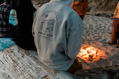 Moment Surf Shack Pullover Hoodie - Cement - Bonfire