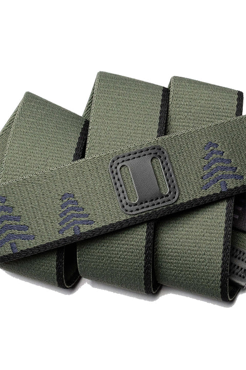 Arcade Blackwood Belt - Ivy Green / Black- Close up of print