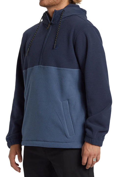 Billabong A/Div Boundary Half Zip Pullover - Dusty Navy- Side