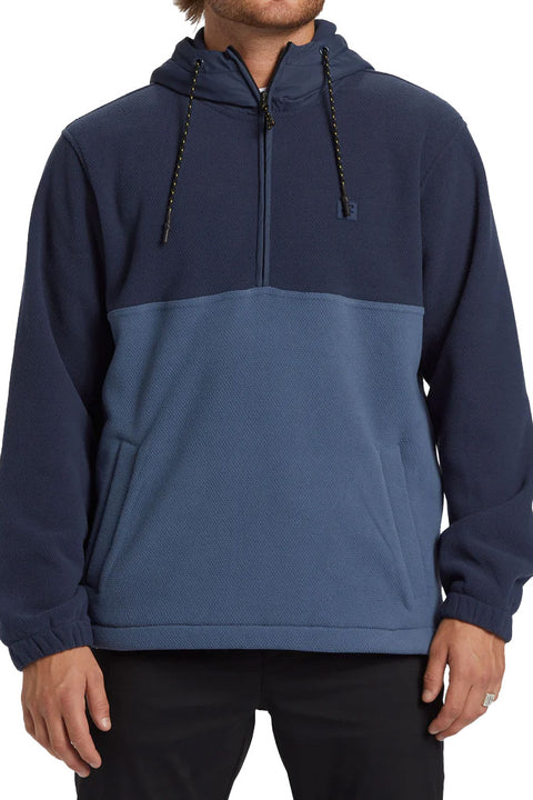 Billabong A/Div Boundary Half Zip Pullover - Dusty Navy- Front