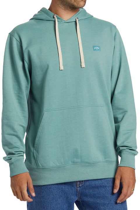 Billabong All Day Pullover Hoodie - Dusty Teal- Front