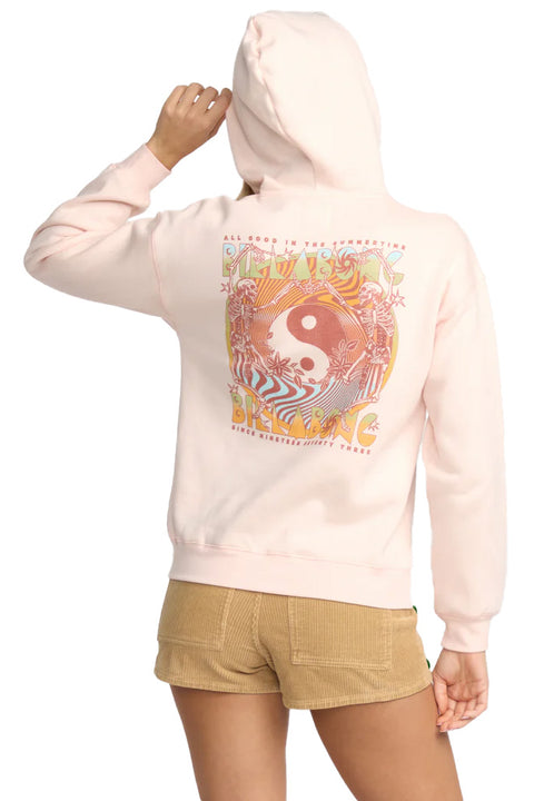 Billabong All Good In Summer Pullover Hoodie - Light Peach - Back