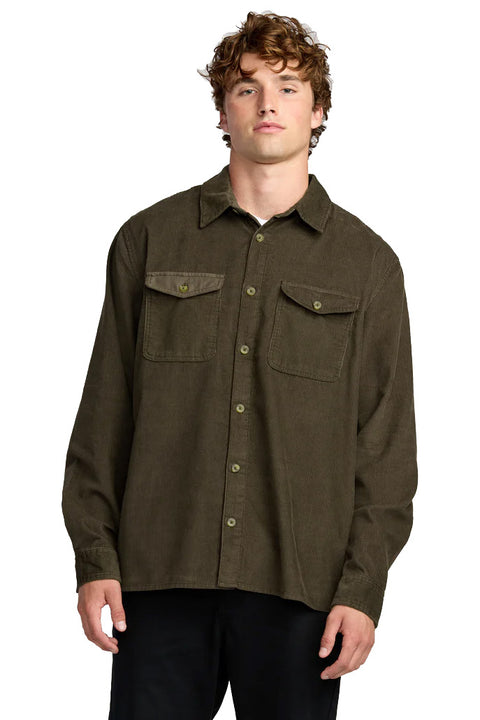 Billabong Austin Garage LS Shirt - Chocolate- Front